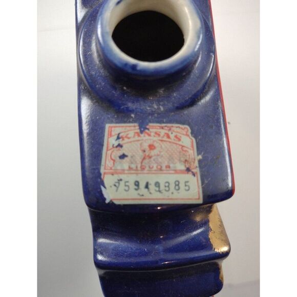 Vintage 1973 Ezra Brooks VFW Hand Decorated 24kt Gold Decanter - Picture 8 of 16